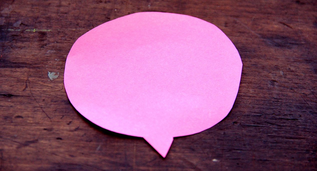 sticky note speech bubble