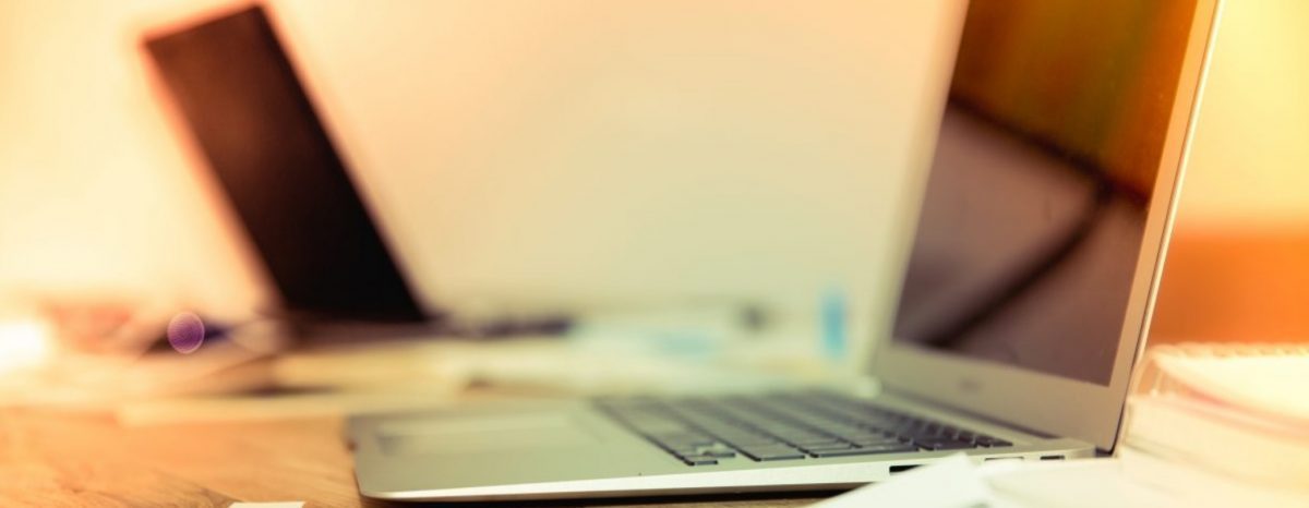 two laptops on a table