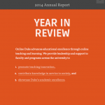 2014-2015 Online Duke annual report