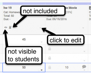 sakai gradebook settings