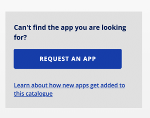 App request button in Kits