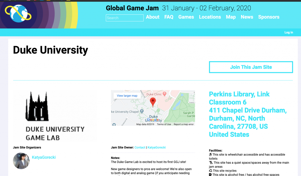 Global Game Jam site