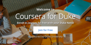 Coursera for Duke banner