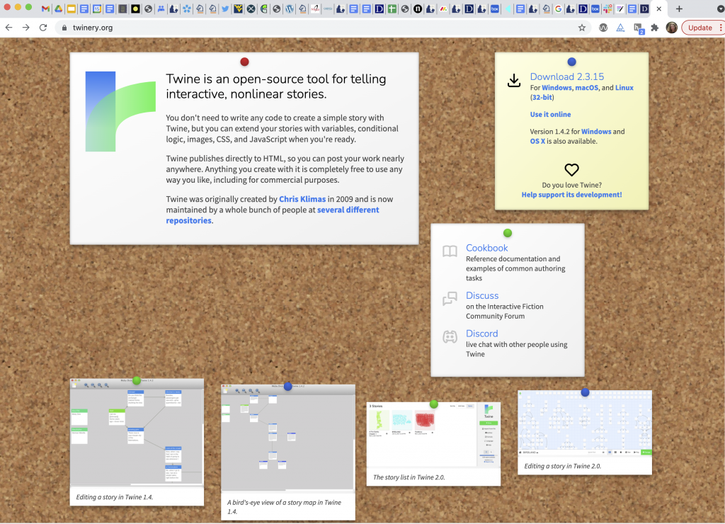 Screenshot of Twine Website